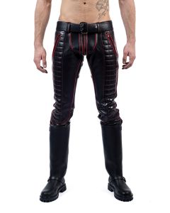 Mister B Leather Indicator Jeans Red Stitching-Piping - buy online at www.misterb.com