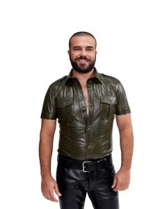 Mister B Sheep Leather Police Shirt Green