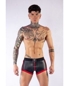 Mister B Neoprene Shorts 3 Way Full Zip Black Red