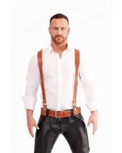 Mister B Leather Braces - Brown - buy online at www.misterb.com