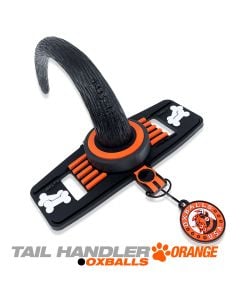 Oxballs TAIL HANDLER belt-strap show tail - Black Orange
