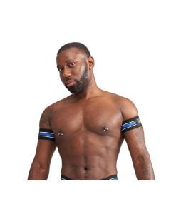 Mister B Urban Club Biceps Bands Striped Blue