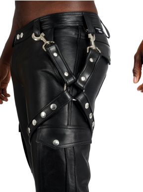 Mister B Leather Leg Harness Black - buy online at www.misterb.com