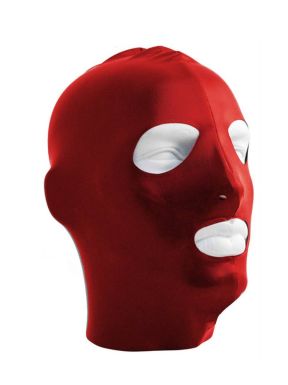 Mister B Datex Hood Sturmhaube mit Augen-Mund-Öffnung rot
