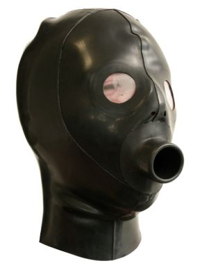 Mister B Rubber Extreme Piss Gag Hood - buy online at www.misterb.com