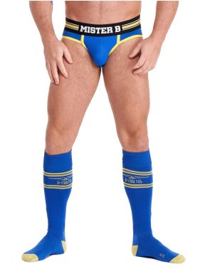 Mister B URBAN Fußball-Socken blau gelb