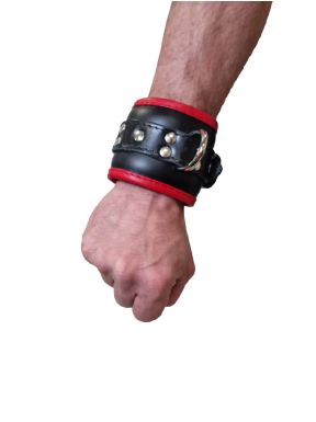 Mister B Essential Leather Lockable Wrist Restraints Black R
