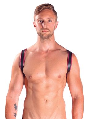 Mister B Leather Sling Harness Premium Red - buy online at www.misterb.com