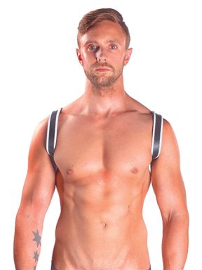 Mister B Leather Sling Harness Premium White - buy online at www.misterb.com