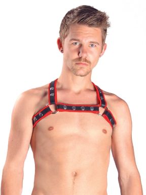 Mister B Leather X-Back Harness Premium Red - buy online at www.misterb.com